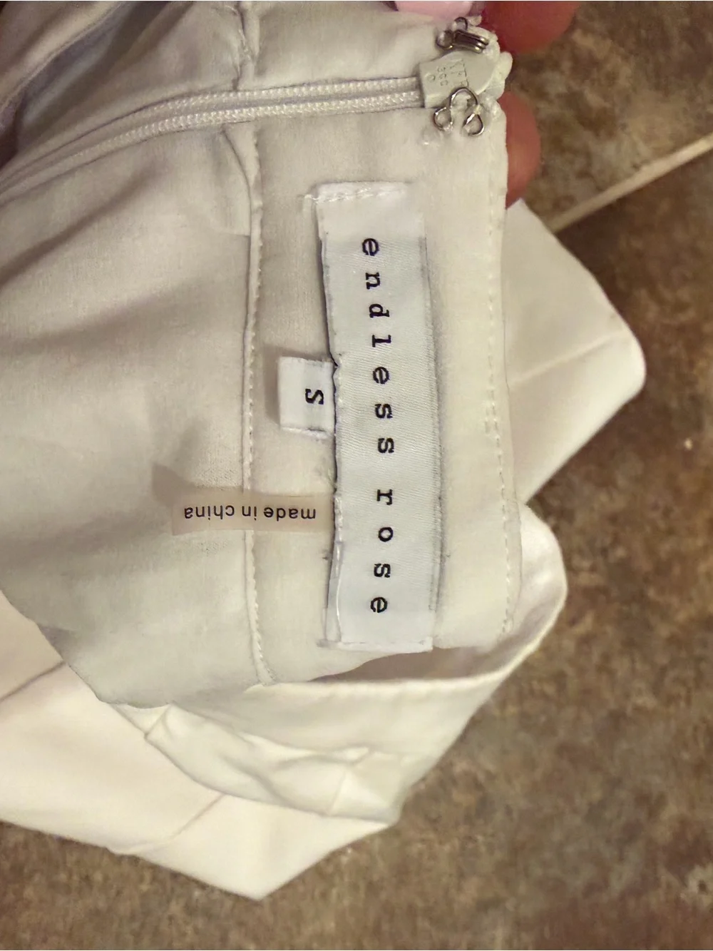 White Ruffled Hem Shorts - Picture 3 of 3